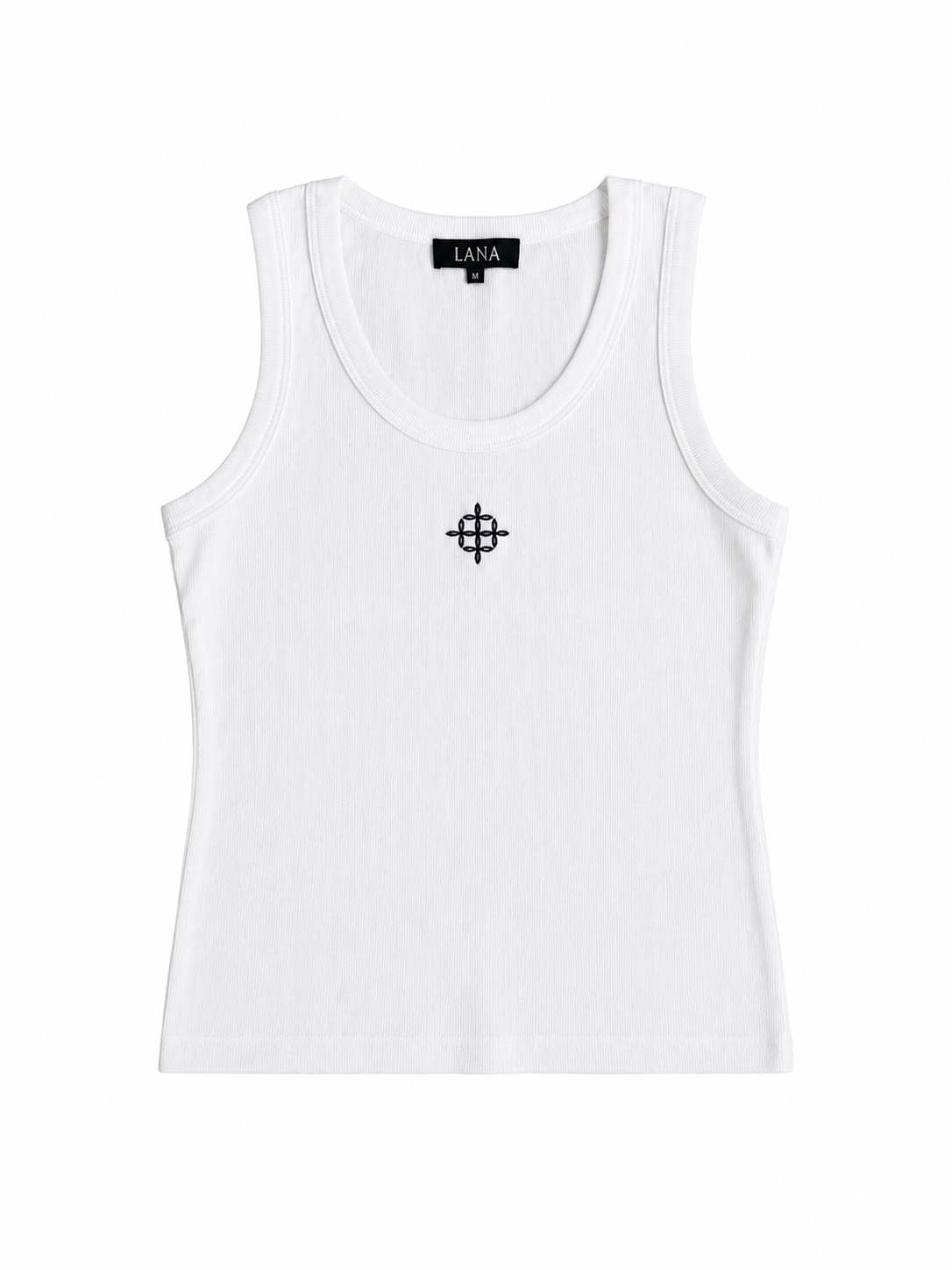 FOUR EMBLEM RIBBED TANK