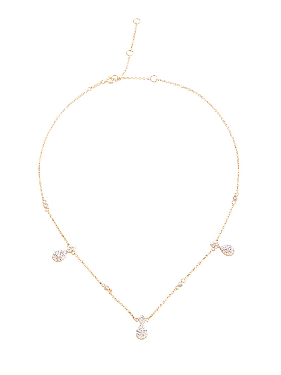 Glamorous Marquise Semi Full Pears Diamond Embossed Chocker Necklace