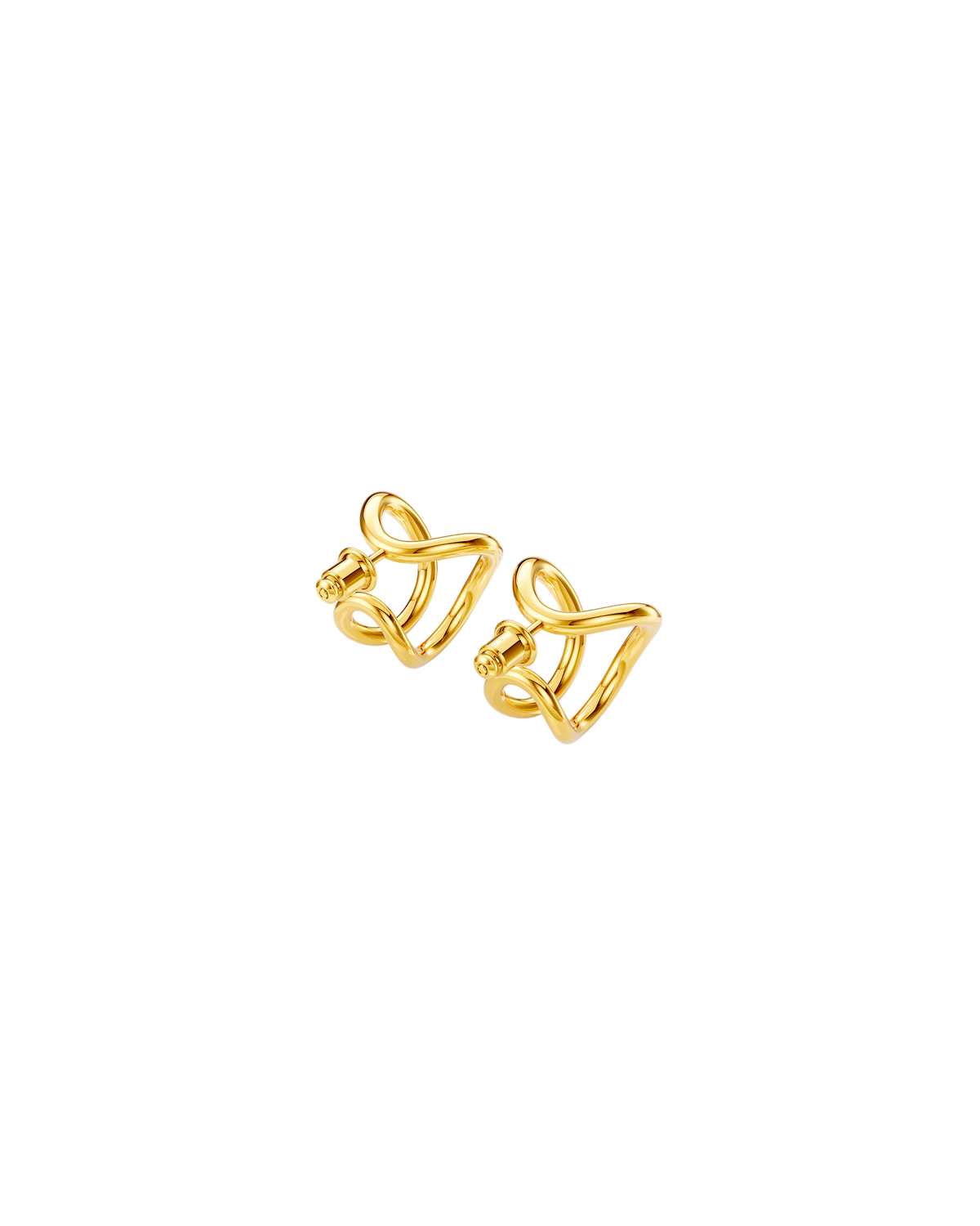 Double Vault Earrings Small – 18K Gold Vermeil