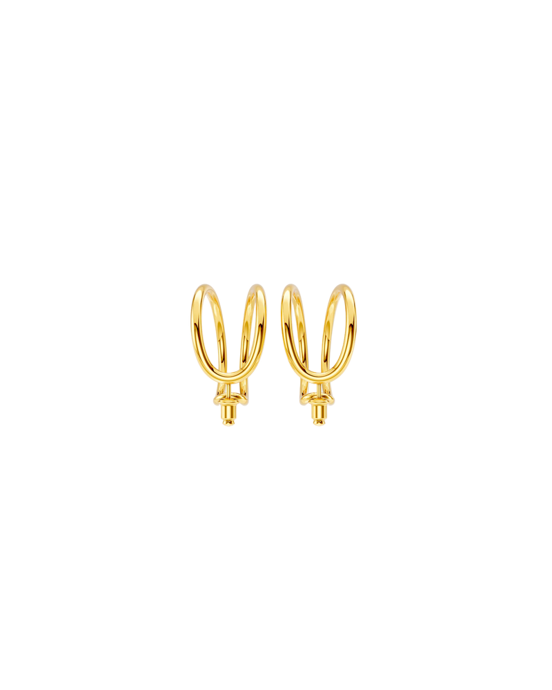 Double Vault Earrings Large – 18K Gold Vermeil
