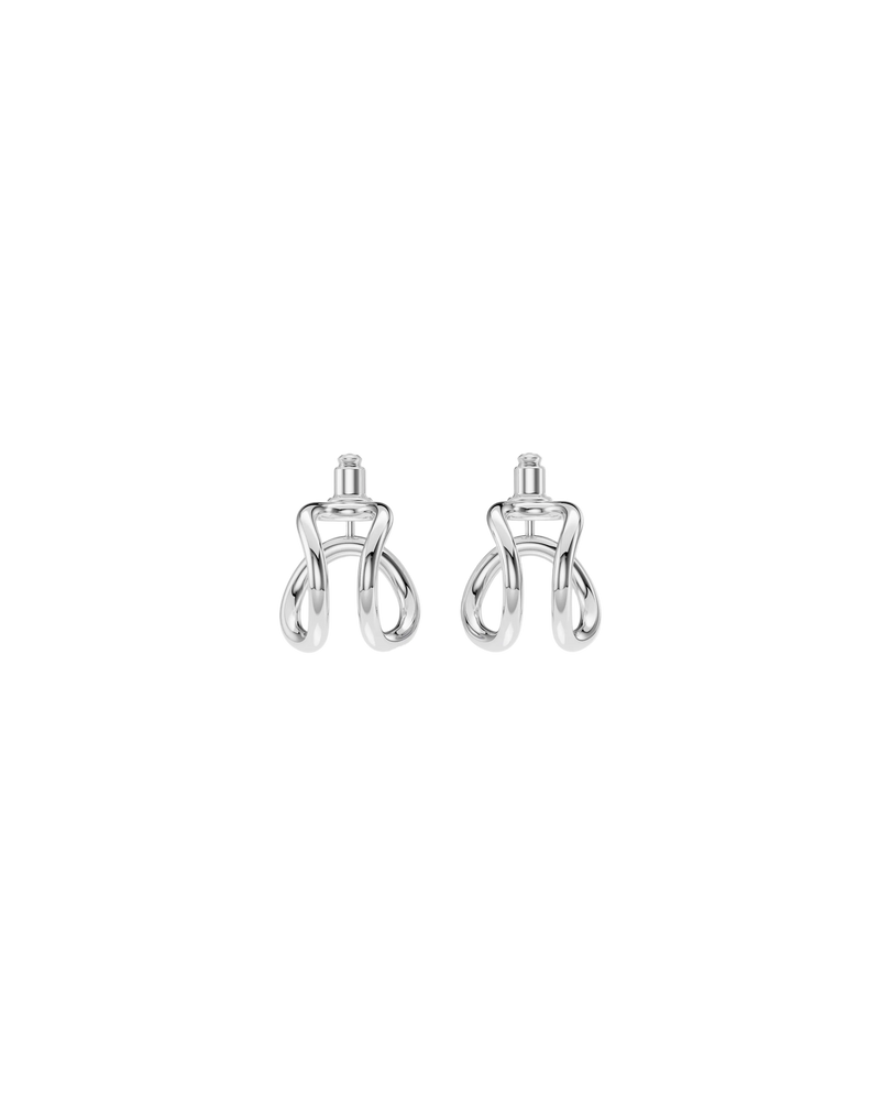 Double Vault Earrings Small – Sterling Silver