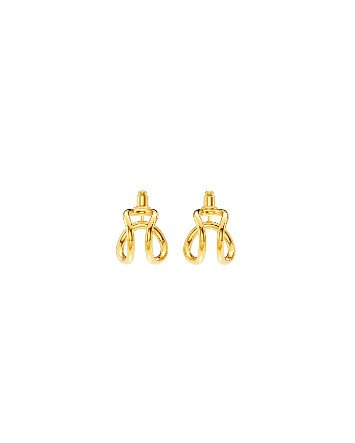 Double Vault Earrings Small – 18K Gold Vermeil