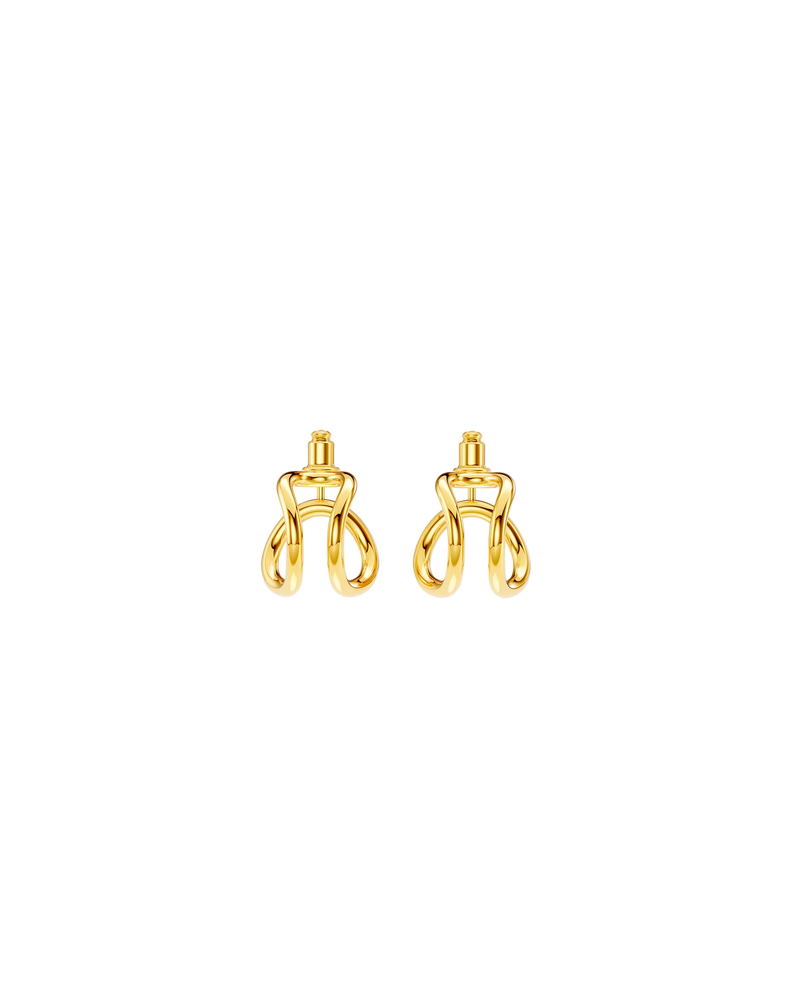 Double Vault Earrings Small – 18K Gold Vermeil