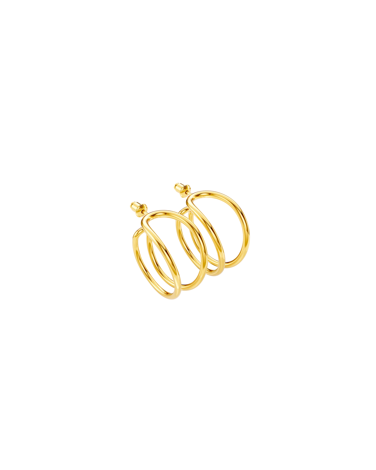 Double Vault Earrings Large – 18K Gold Vermeil