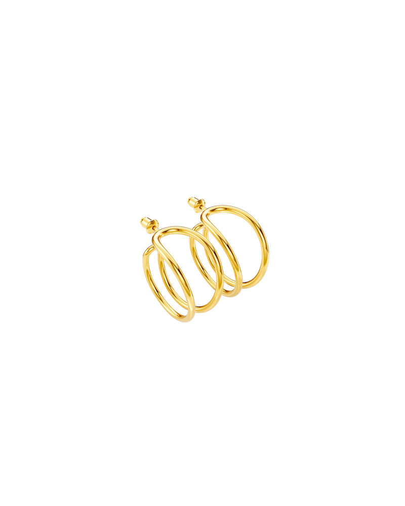 Double Vault Earrings Large – 18K Gold Vermeil