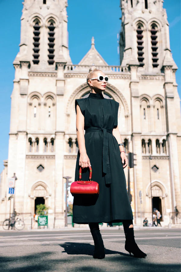 Stylish Straight Dress w/ Belt