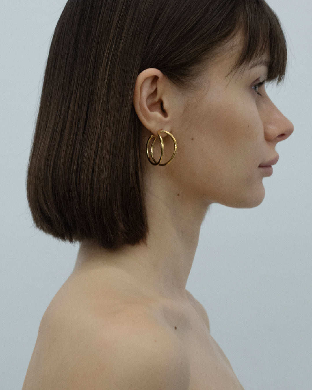Double Vault Earrings Large – 18K Gold Vermeil
