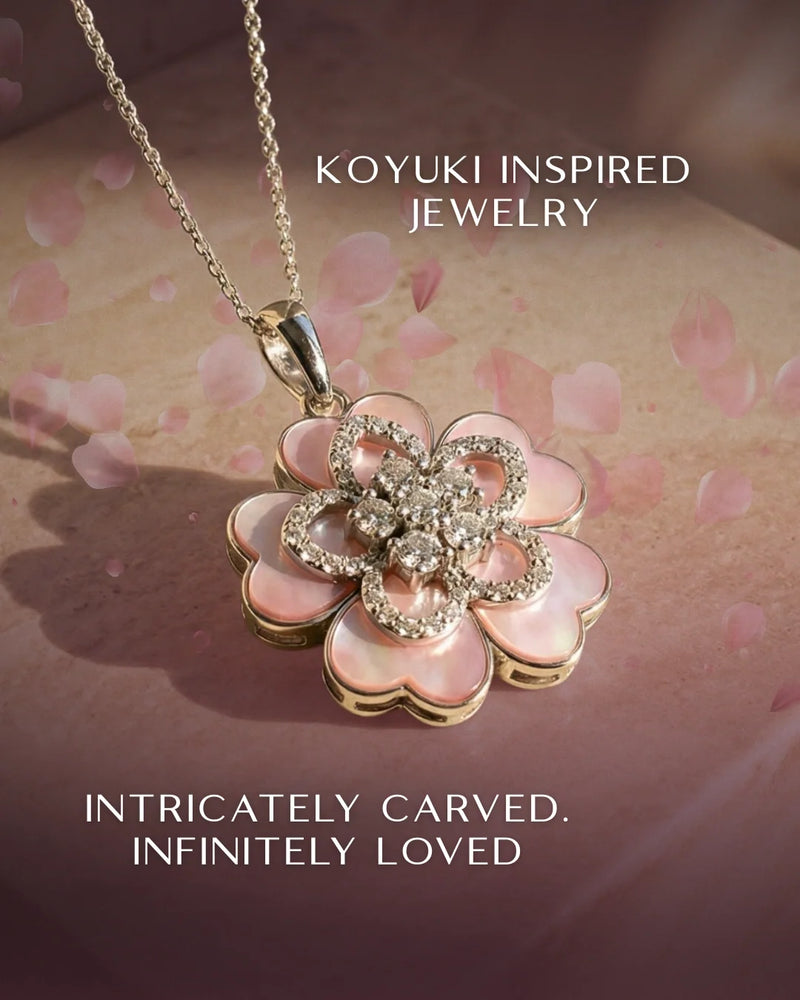 Upper Moon Three and Blossom Necklace Collection