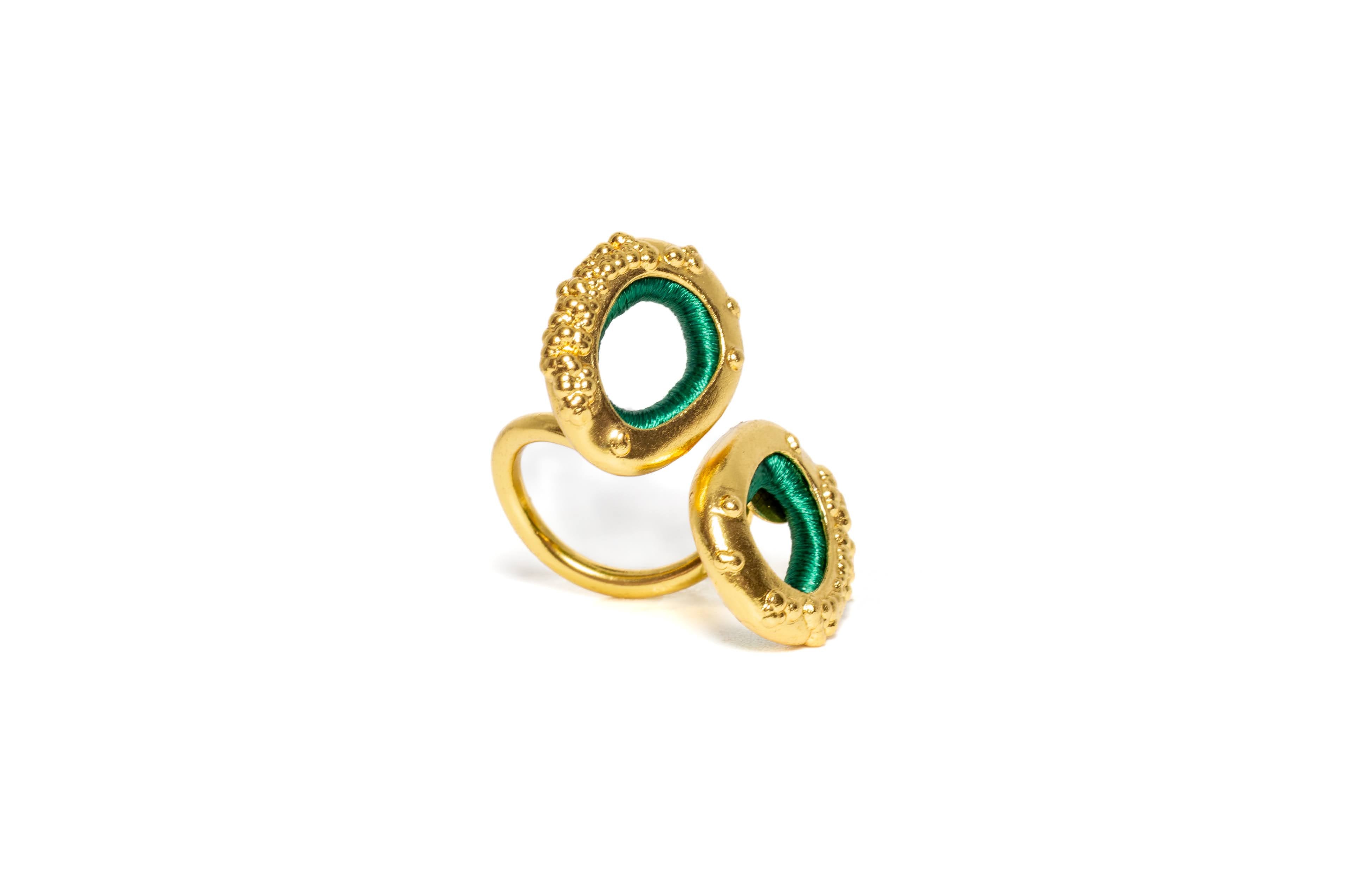 LOS DOS GOLD-PLATED RING