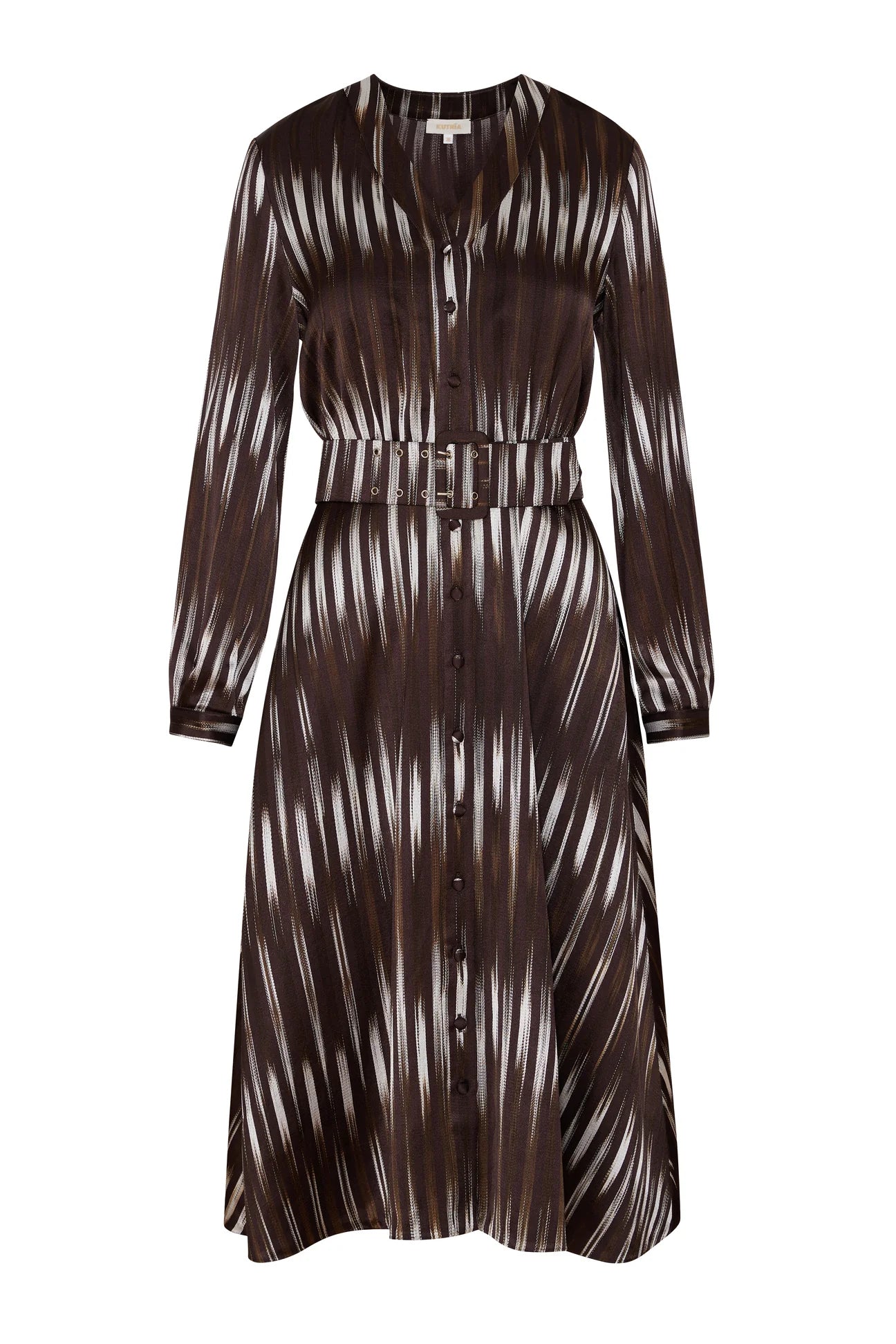 Ikat Kutnu Buttoned Midi Dress