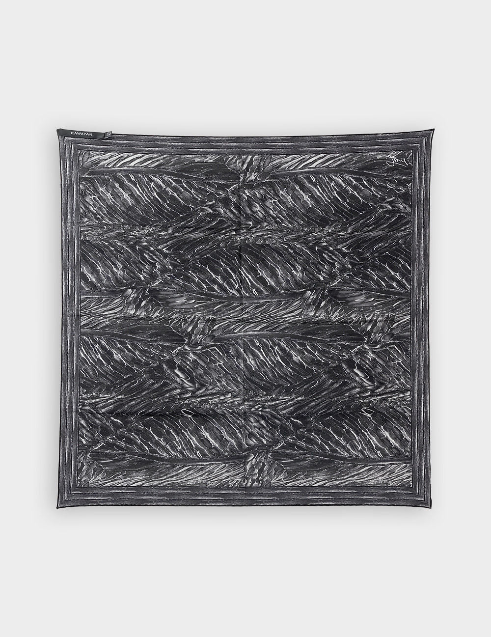 Leaves Print Silk Scarf KW