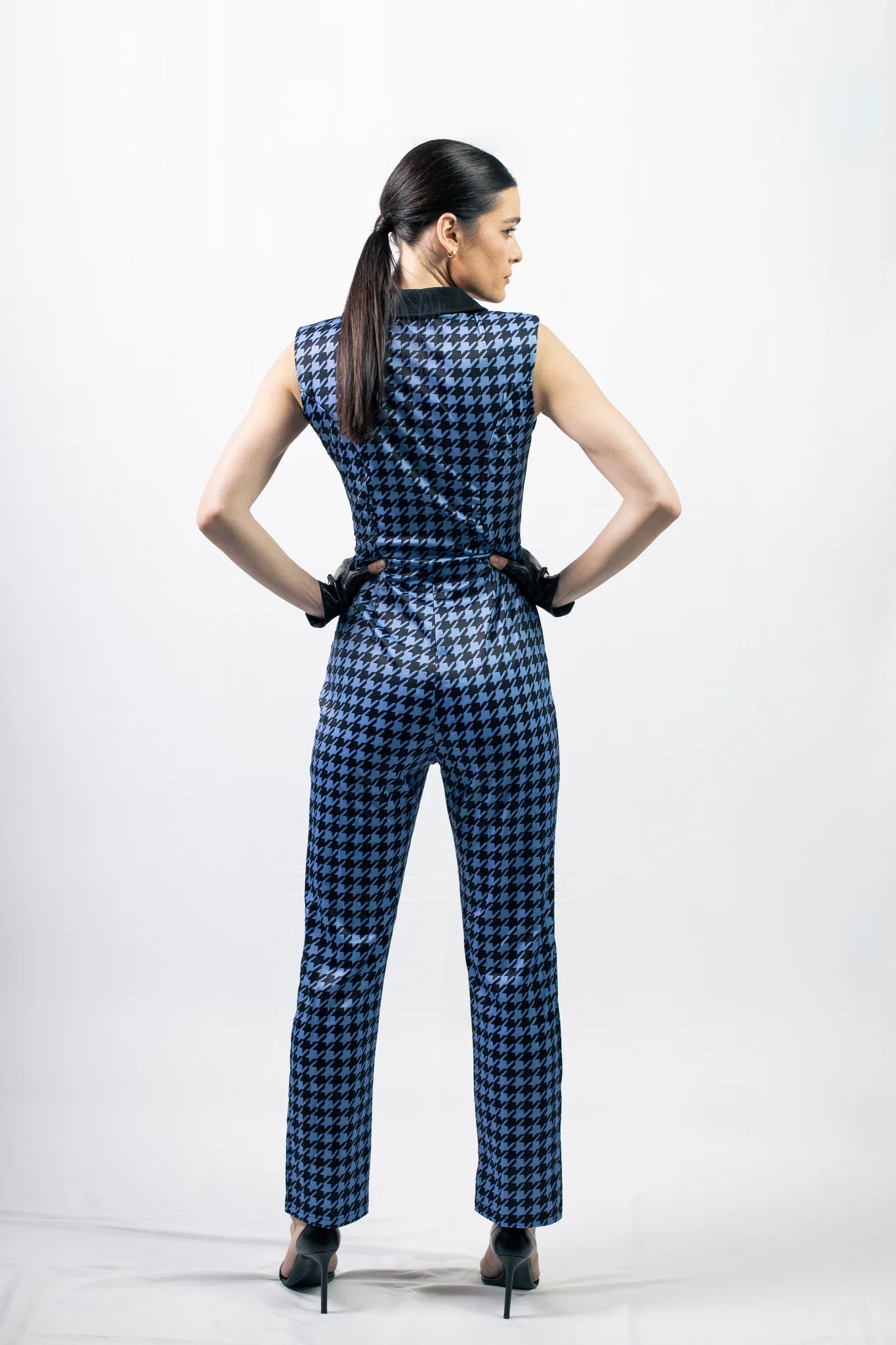 "LYON" Houndstooth Jumpsuit