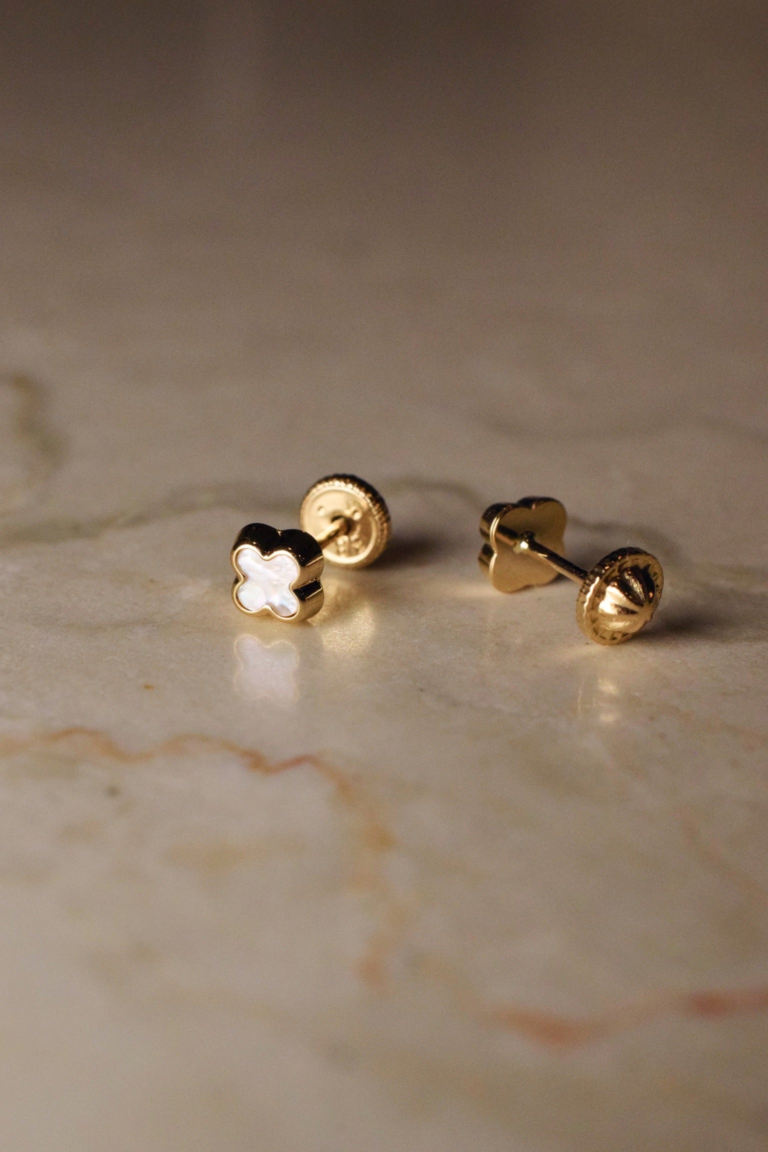 Leonie Mother Of Pearl Clover Earrings