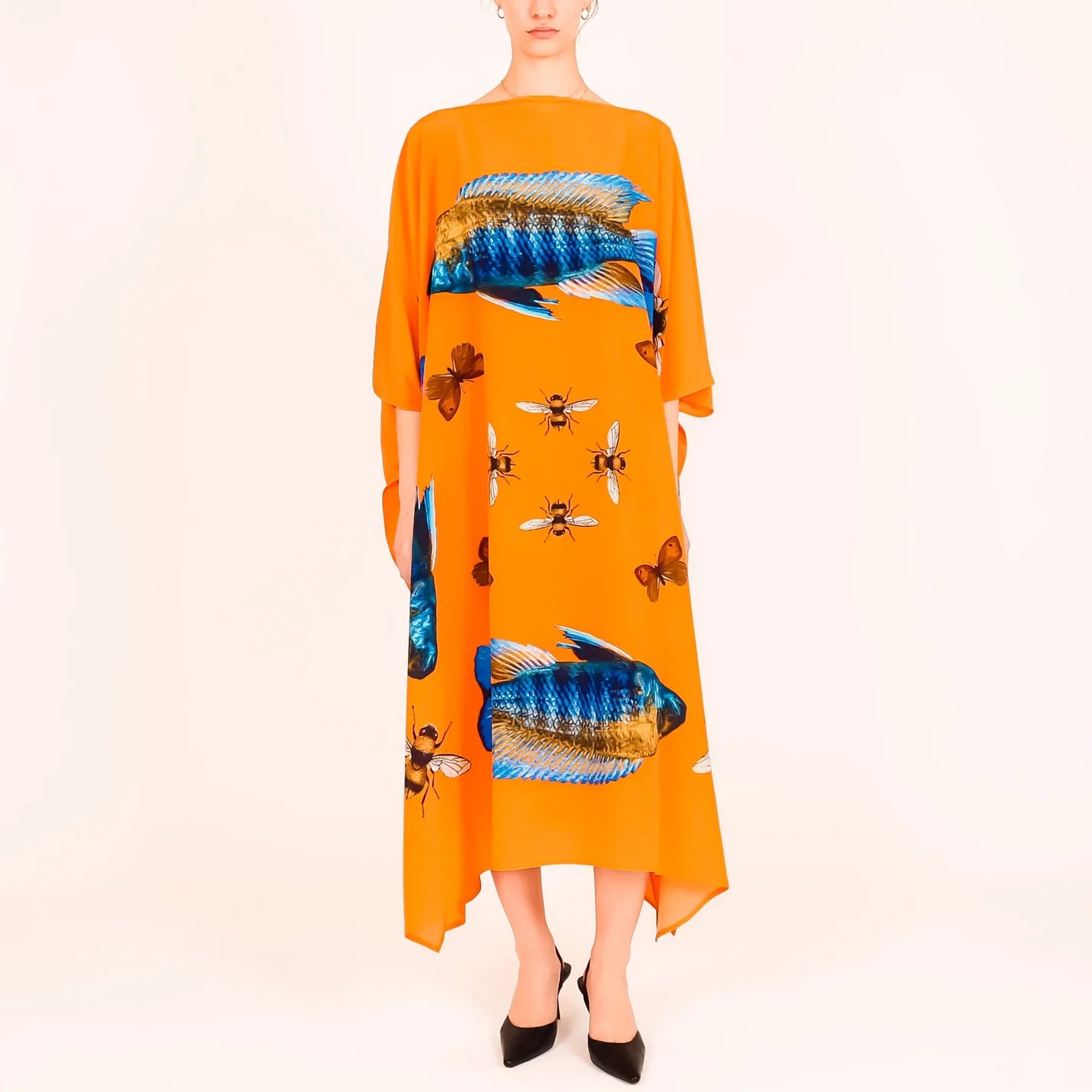 Butterfly & Fish Silk Tunic