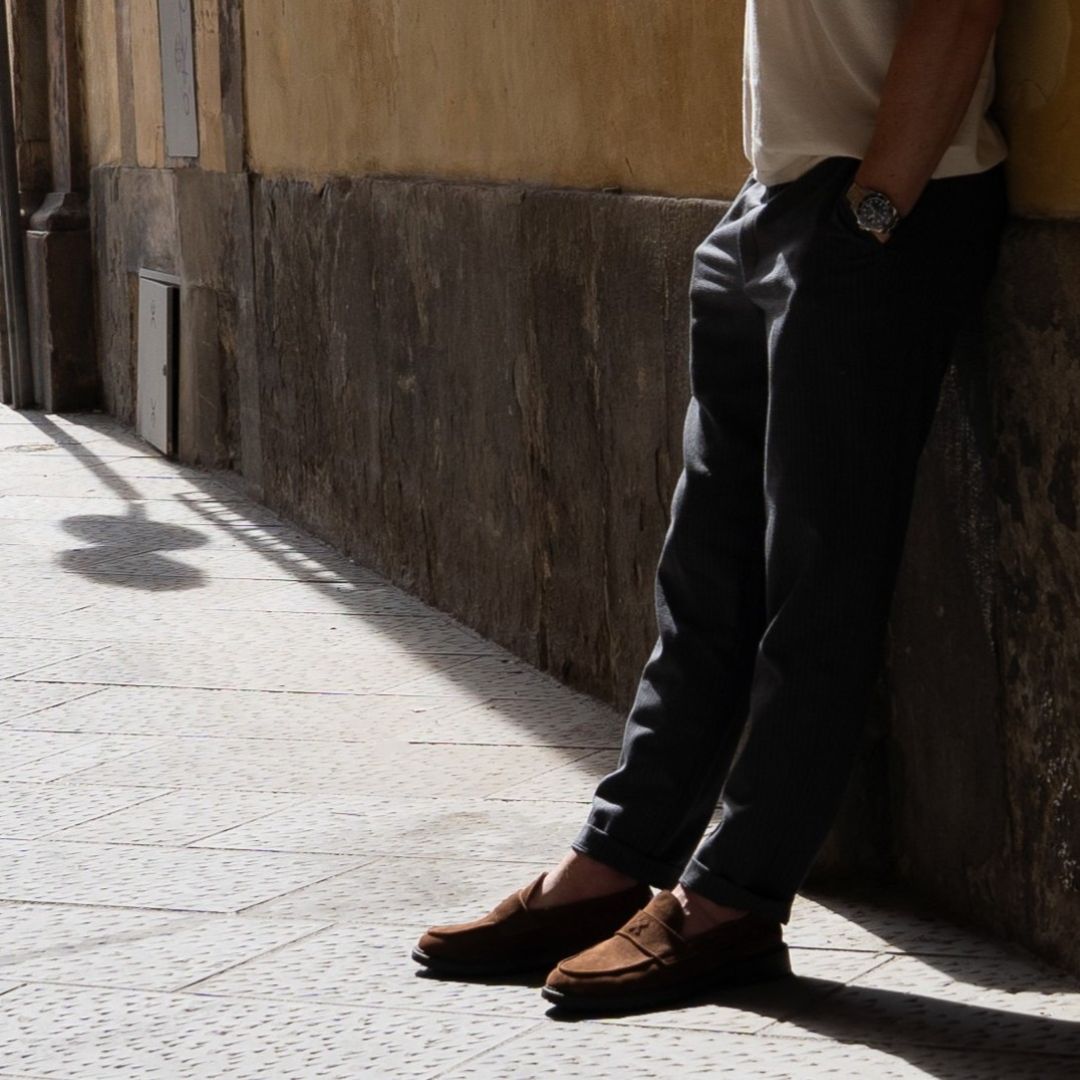 Men's Brown Suede Lug Centesimo