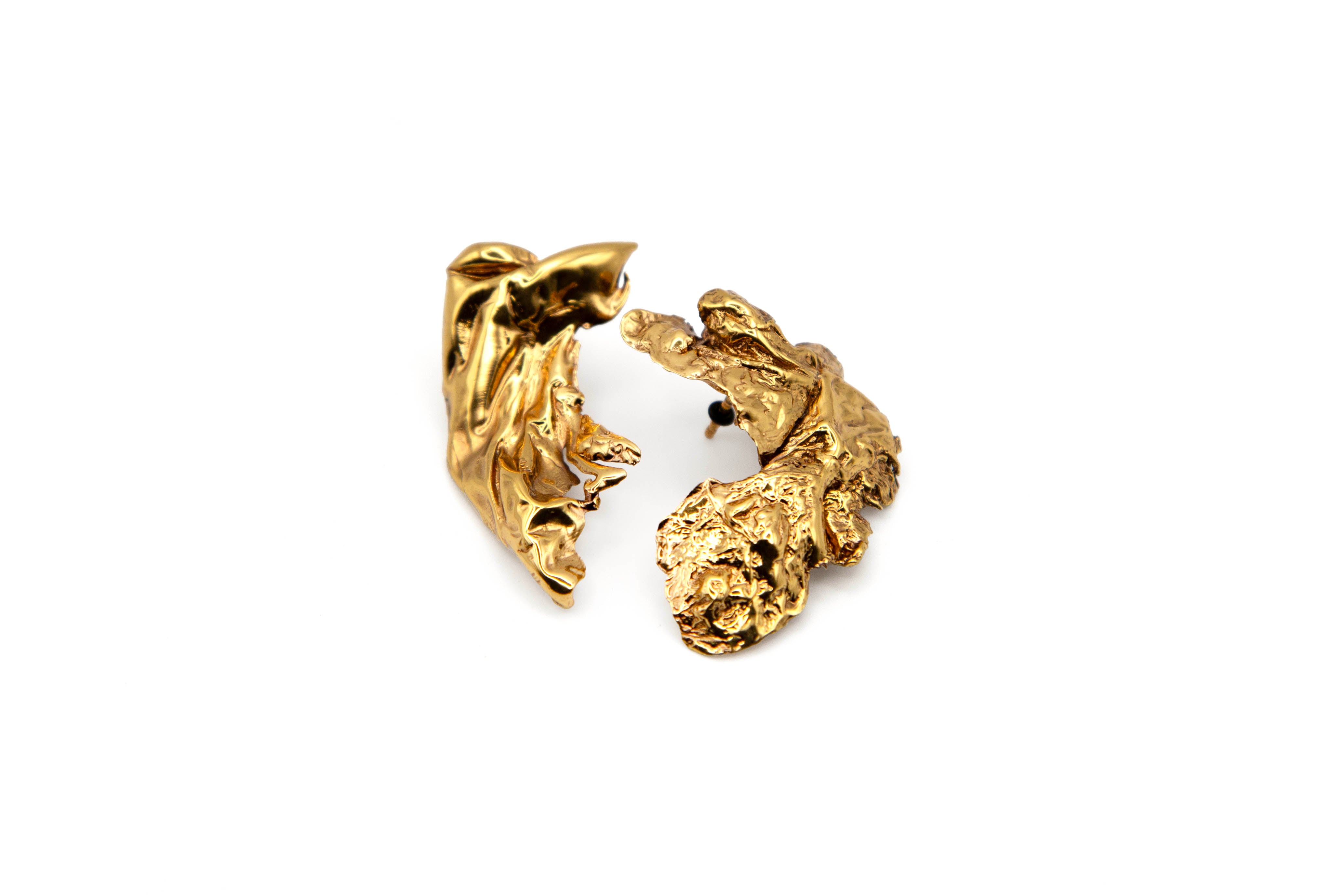 MISMATCH 24K gold-plated brass Earrings