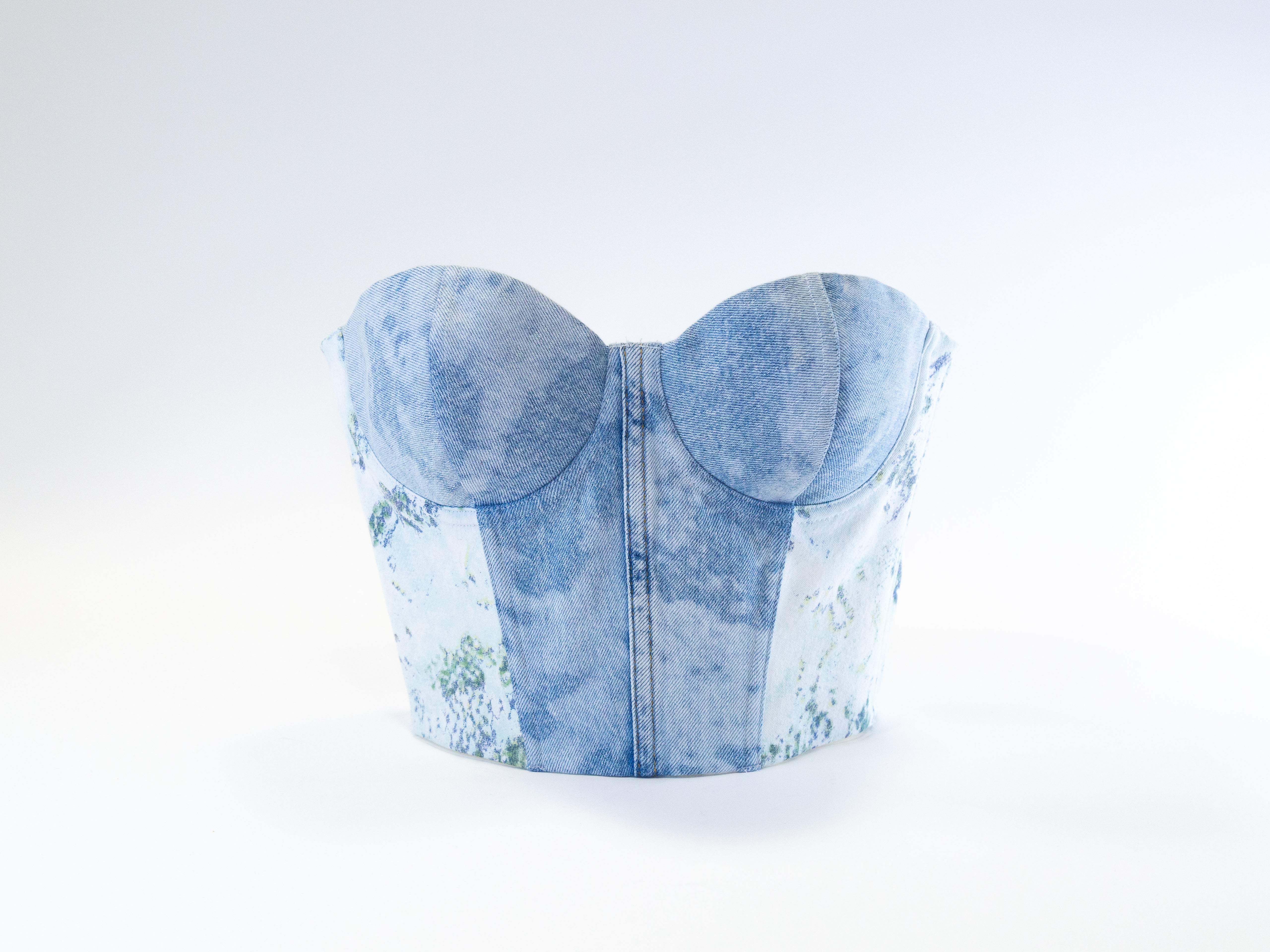 Upcycled denim corset LUKS ICONIC 7