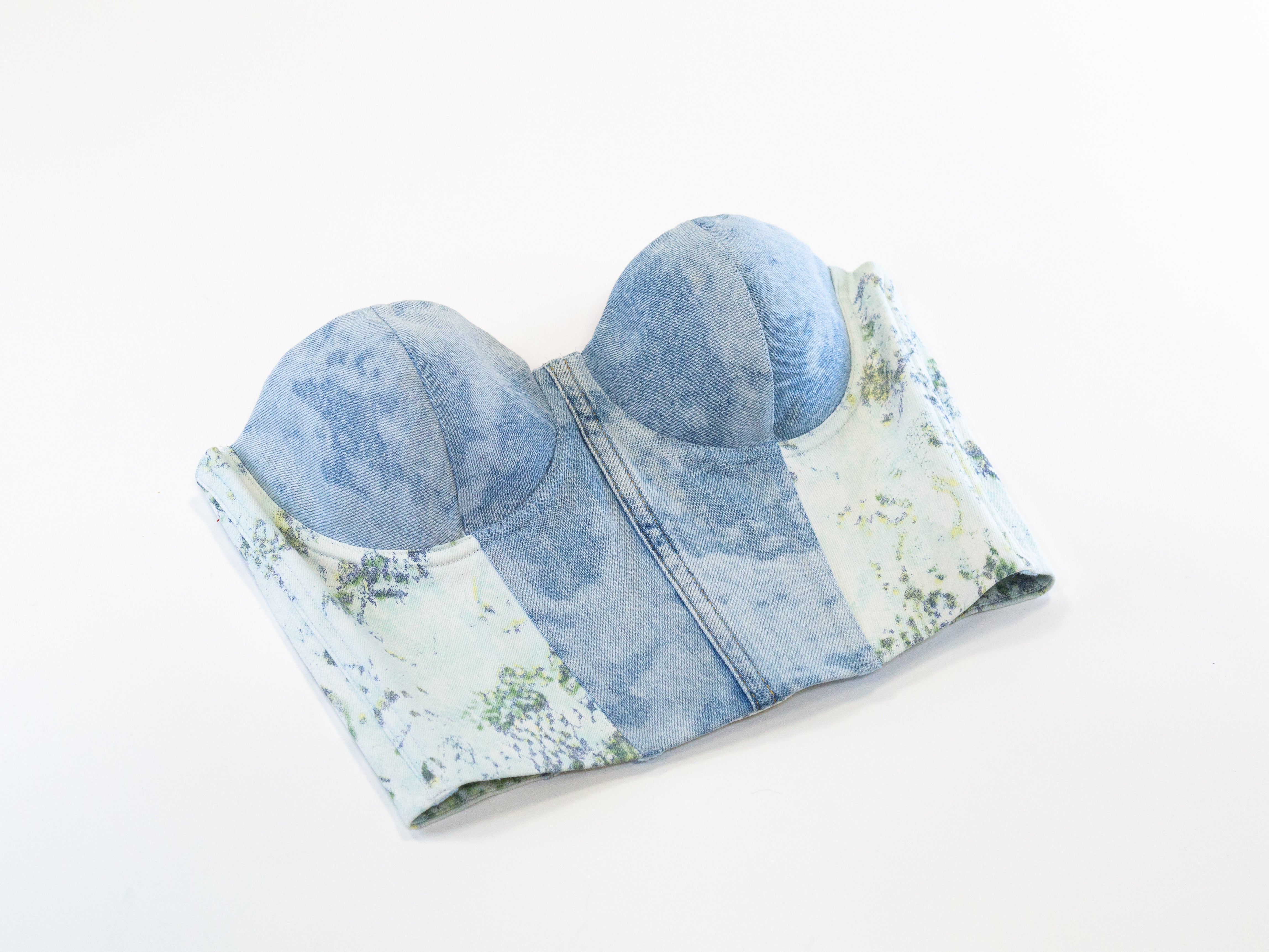 Upcycled denim corset LUKS ICONIC 7