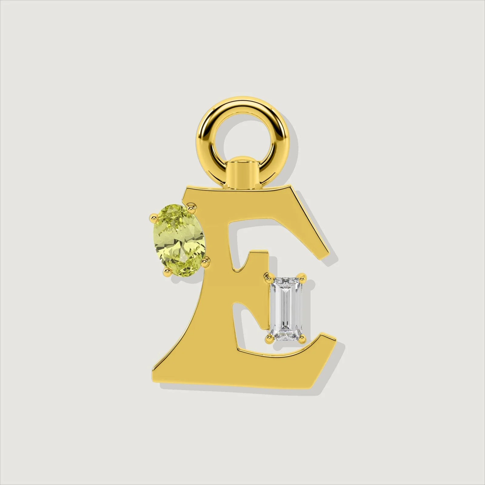 The Amare Letter E Charm