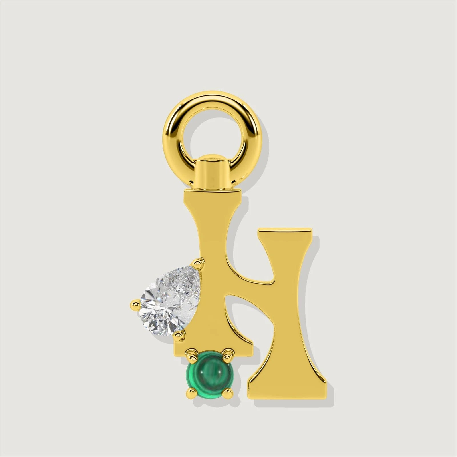 The Amare Letter H Charm