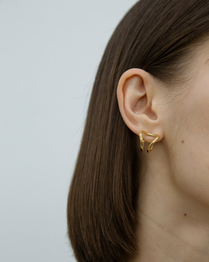 Double Vault Earrings Small – 18K Gold Vermeil