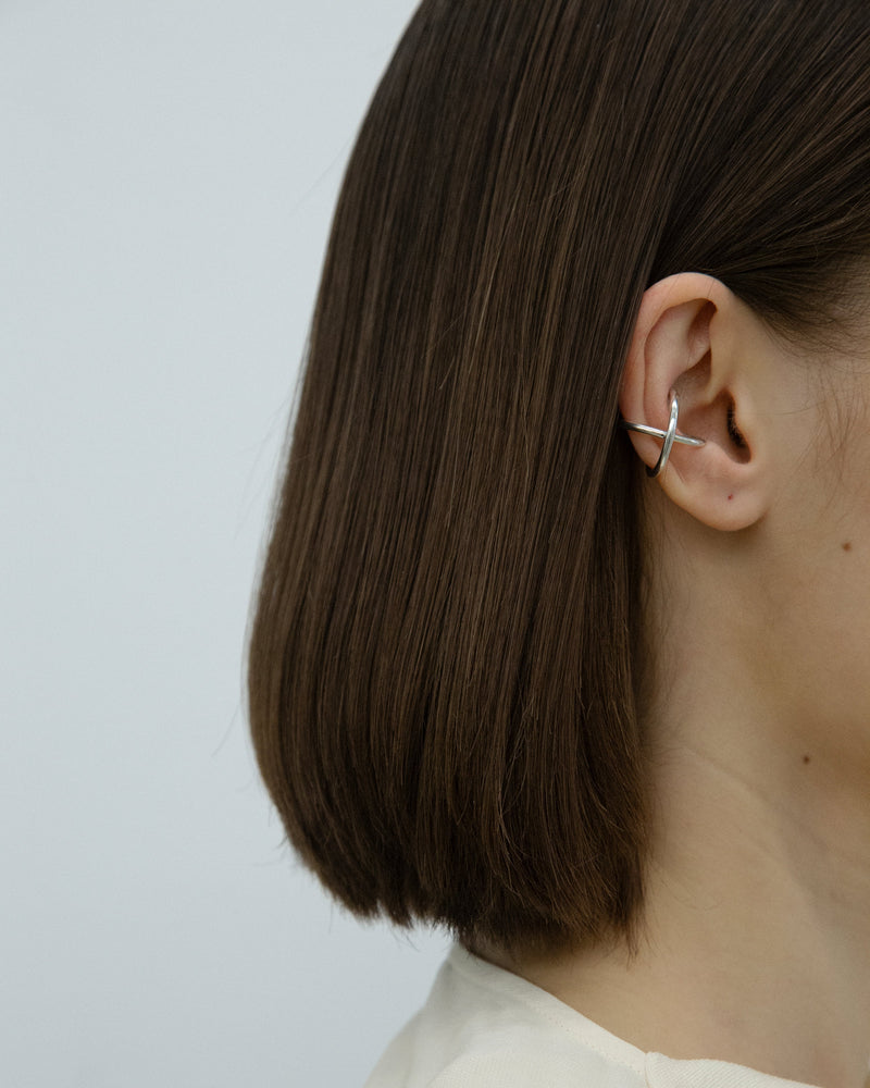 Cross Brace Ear Cuff – Sterling Silver