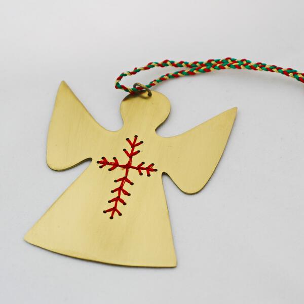 Embroidered Angel Ornament, style 2