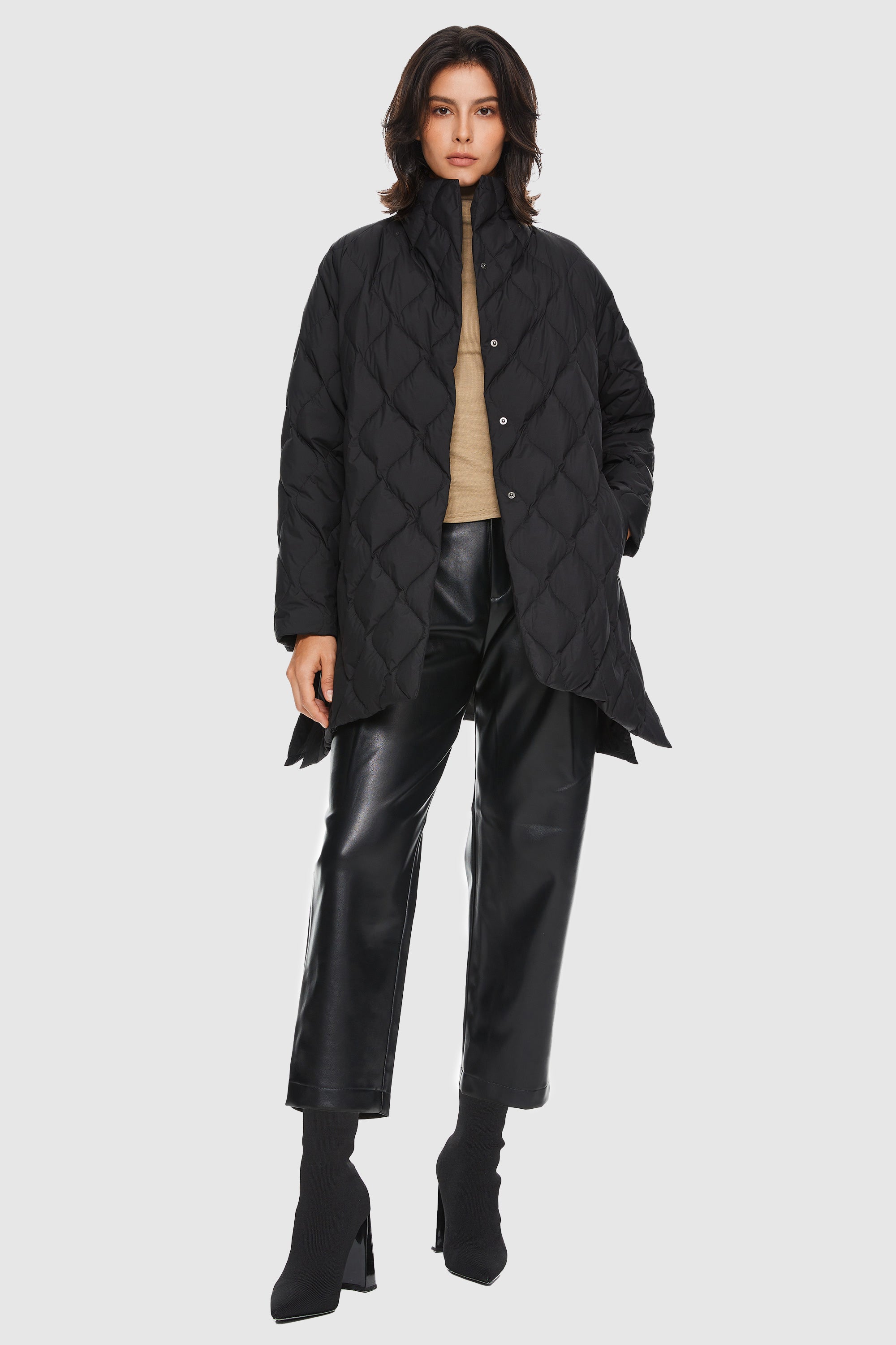 Lightweight Long-Sleeve Down Puffer Jacket