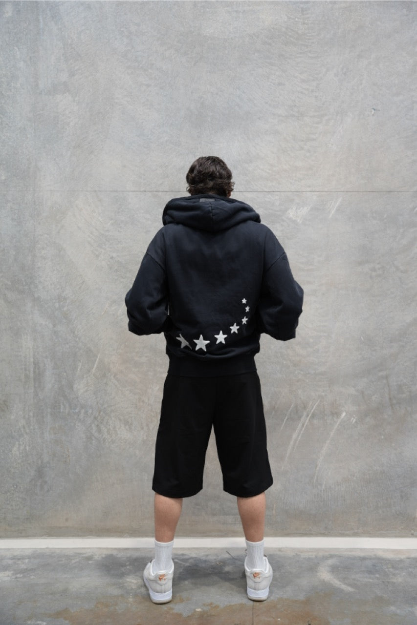 CHENILLE STARFIELD JACKET - BLACK