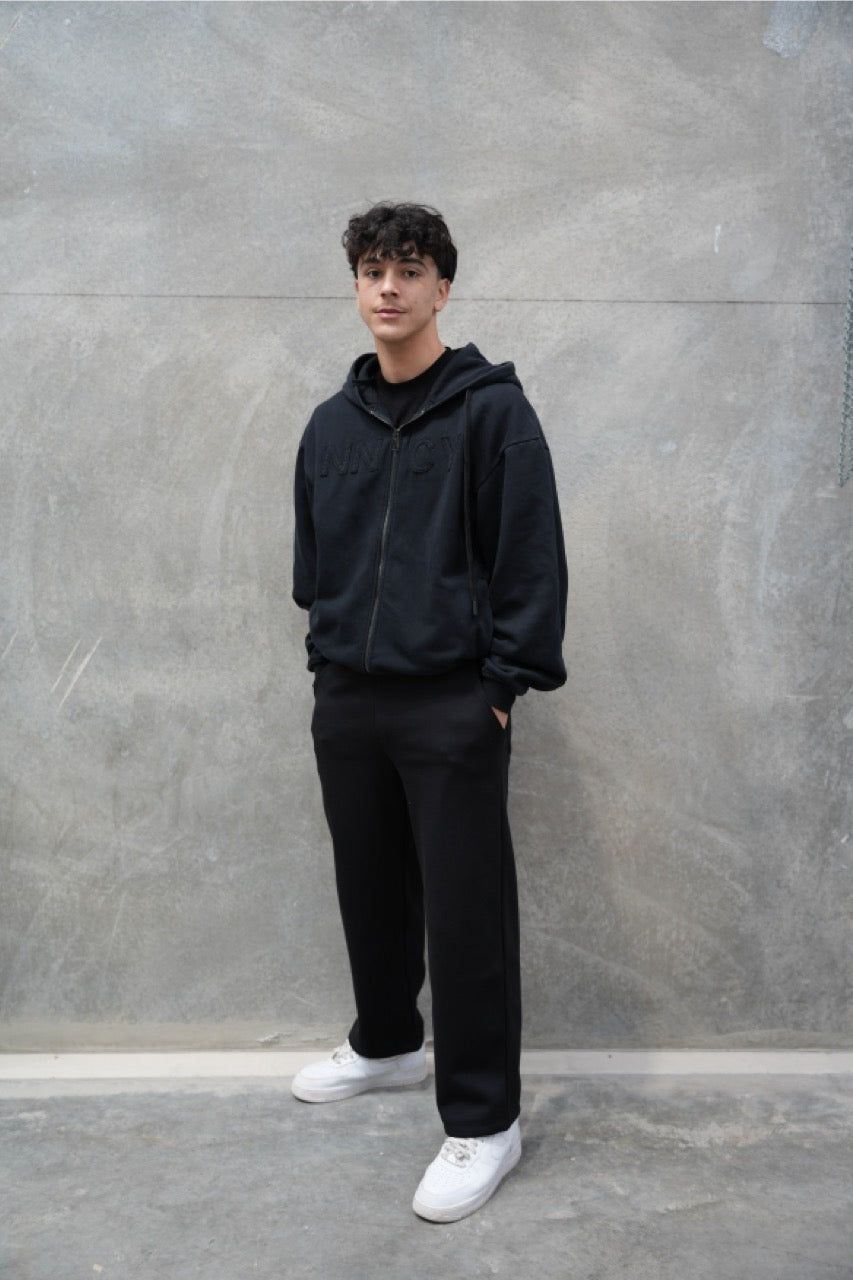 CHENILLE STARFIELD JACKET - BLACK