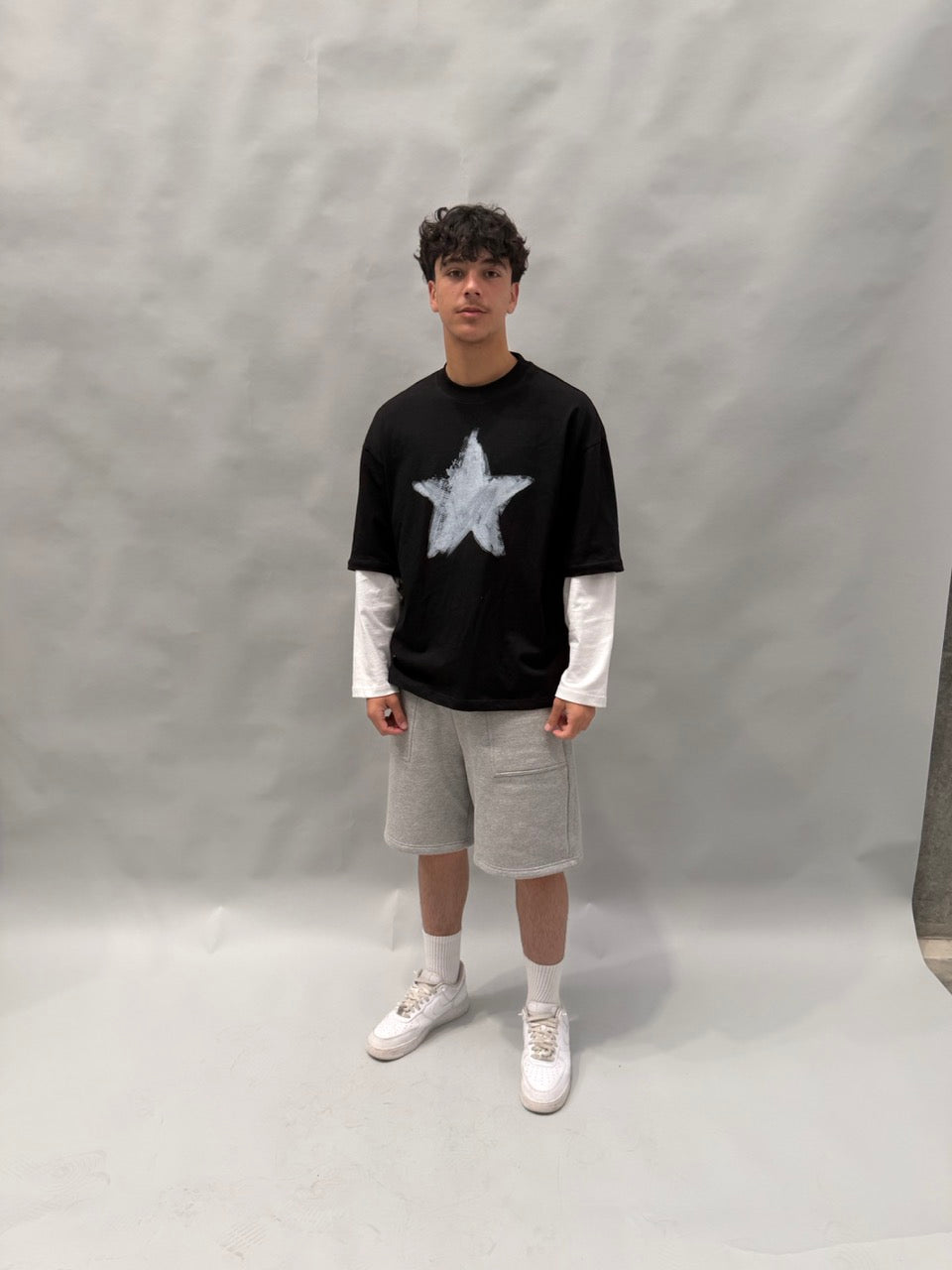 LAYERED TSHIRT - BLACK