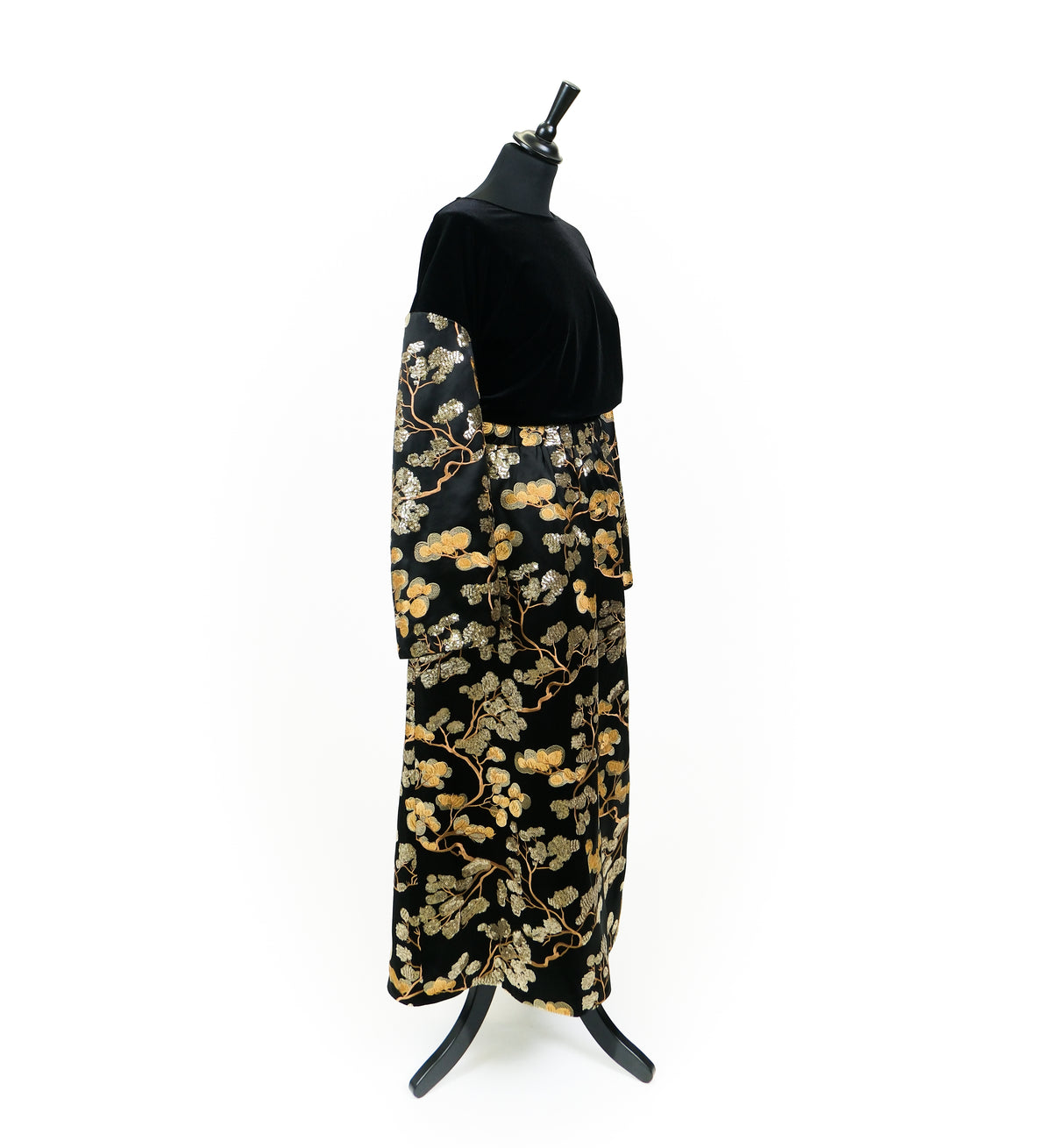 SAACHI MIXED FIBERS SEQUINS BLACK GOLD