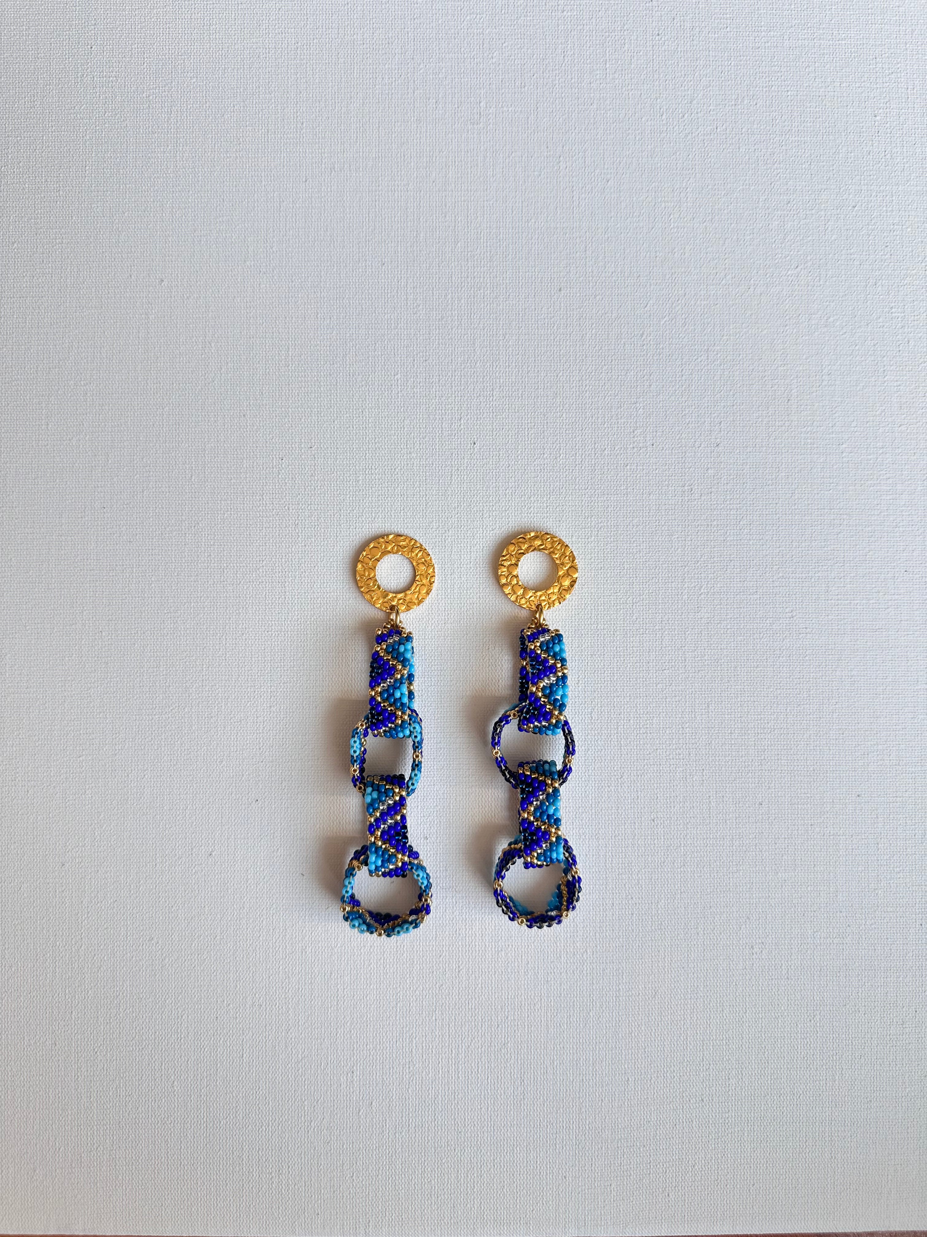 WORK OF THE BEADS LINK EARRINGS