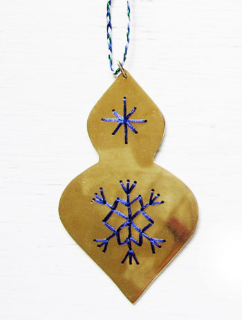 Embroidered Bauble Ornament