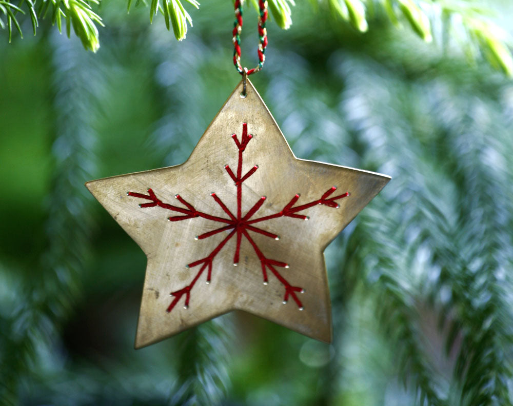 Embroidered Star Ornament