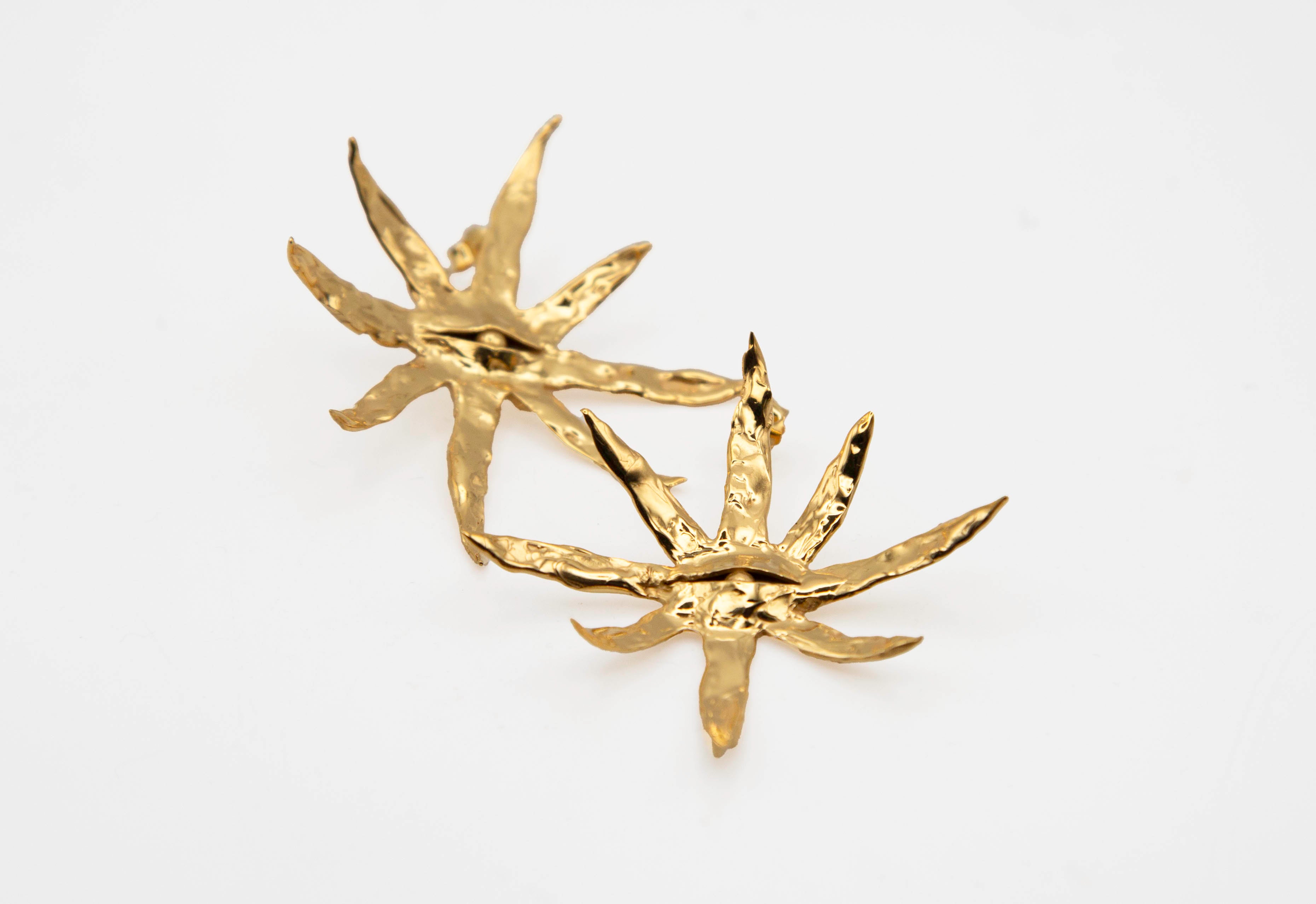 SUNSEEKER GOLD 24K Gold Plated 925 Silver Earrings
