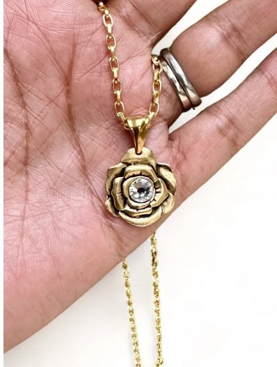 Marigold Necklace Gold Flower