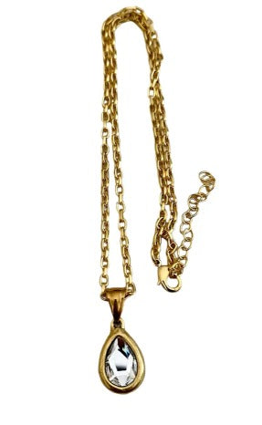 Marigold Necklace Gold Teardrop