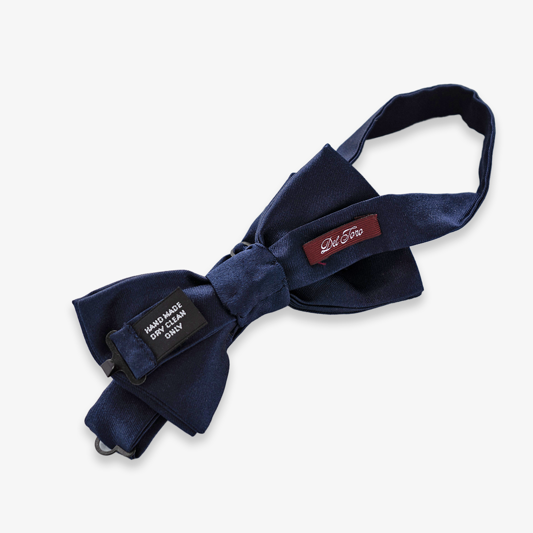 Classic Satin Bow Tie - Midnight Navy