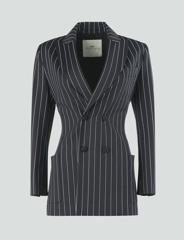 STRIPED NIGHT BLAZER