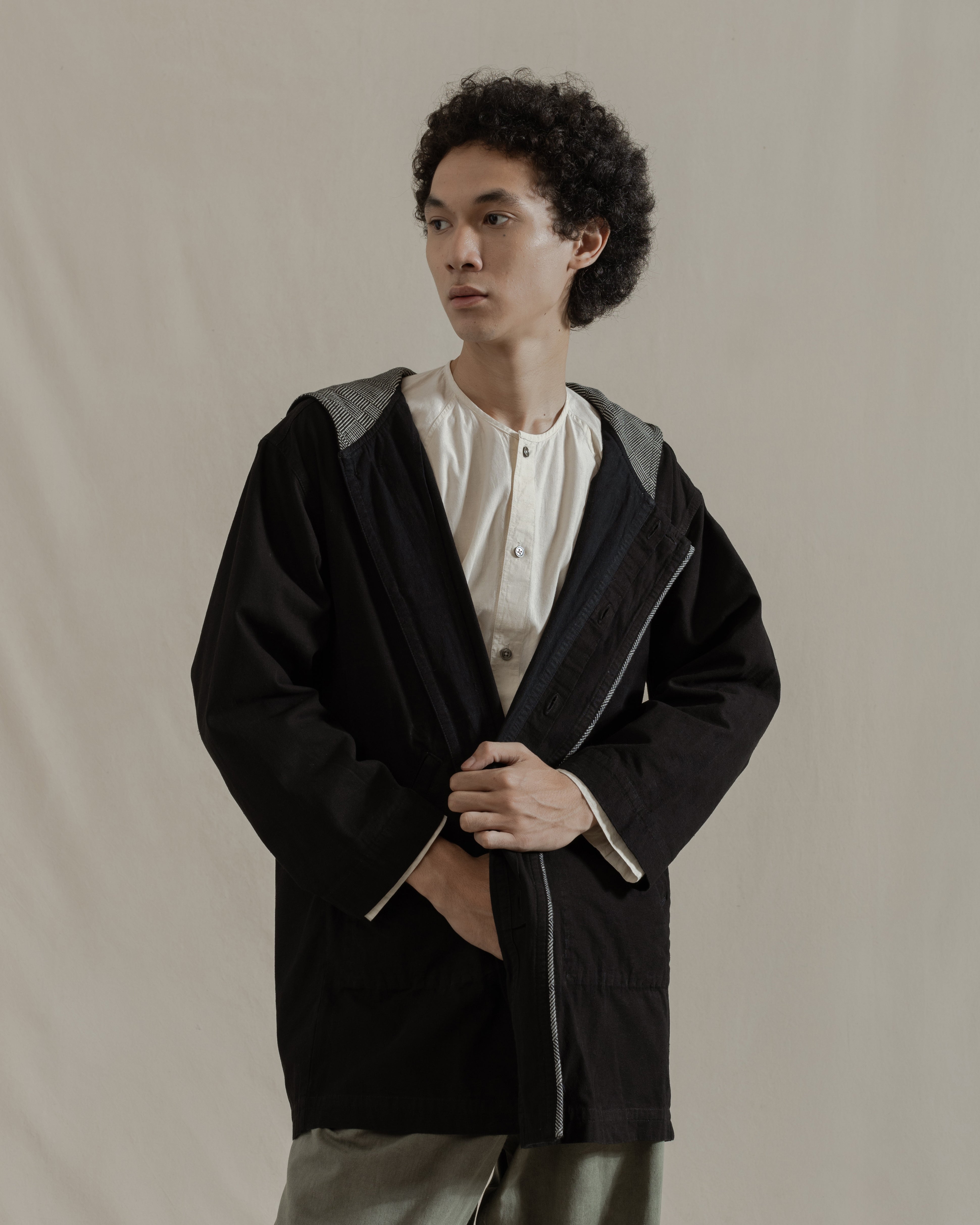 HARA - Parka Jacket - Indigo Black - Cotton Heavy
