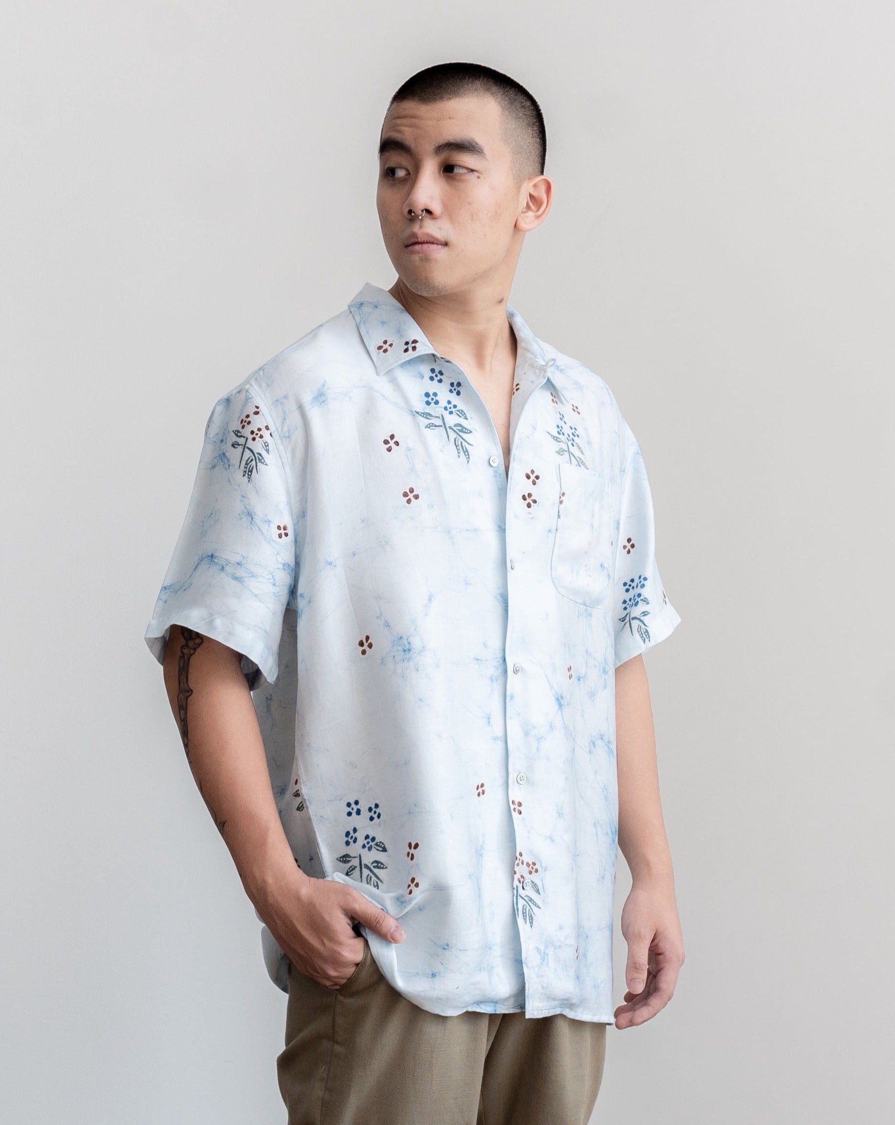 RANUM - Nerd Shirt - Porcelain - Tencel