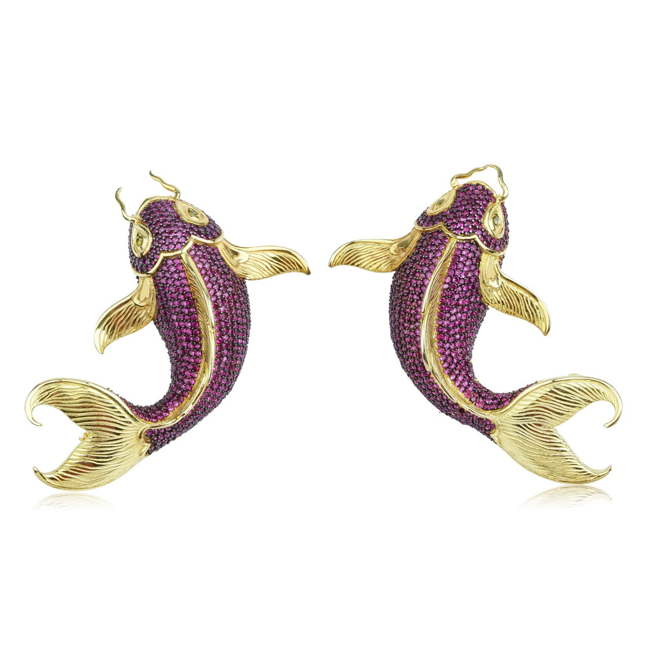 Sultan of The Ocean Ruby Crystal Flashy Earrings