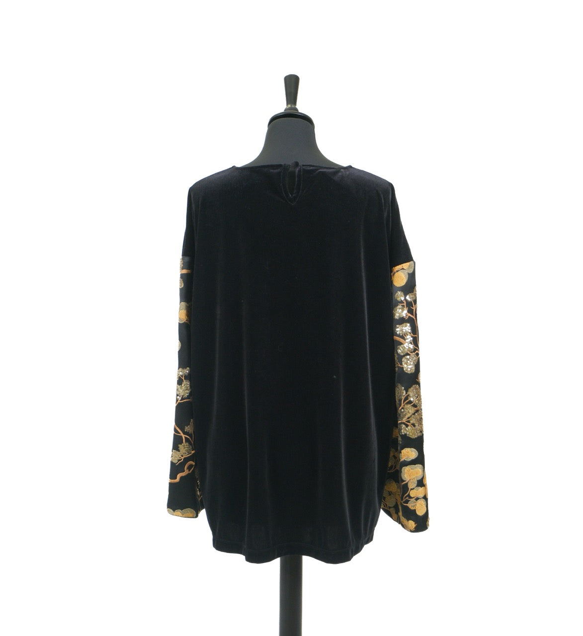 TALIA MIXED FIBERS SEQUINS BLACK GOLD