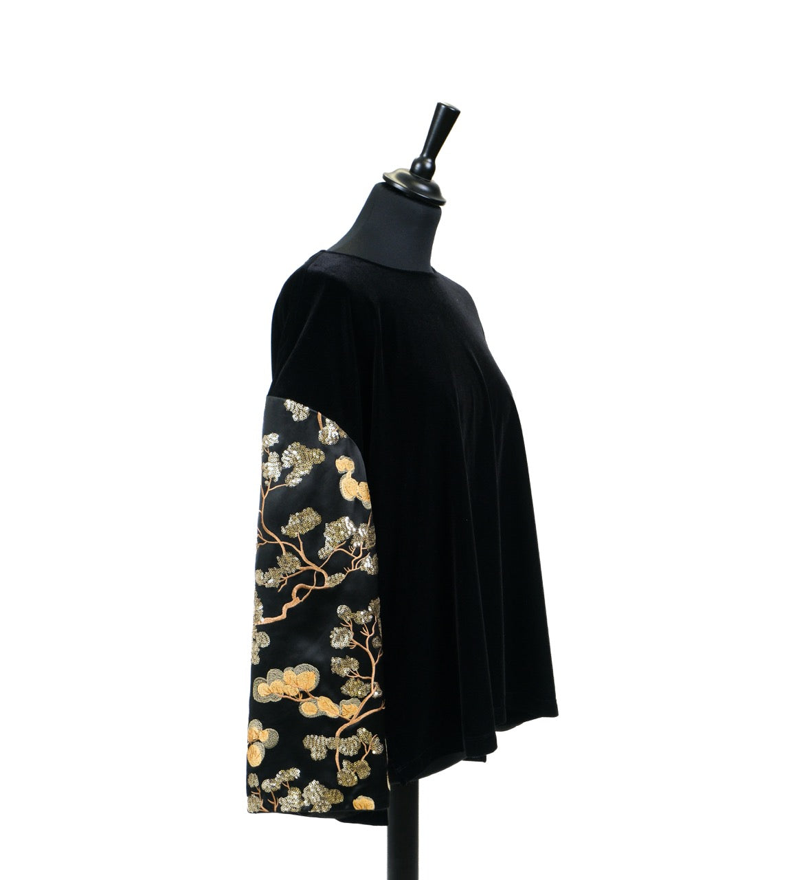 TALIA MIXED FIBERS SEQUINS BLACK GOLD