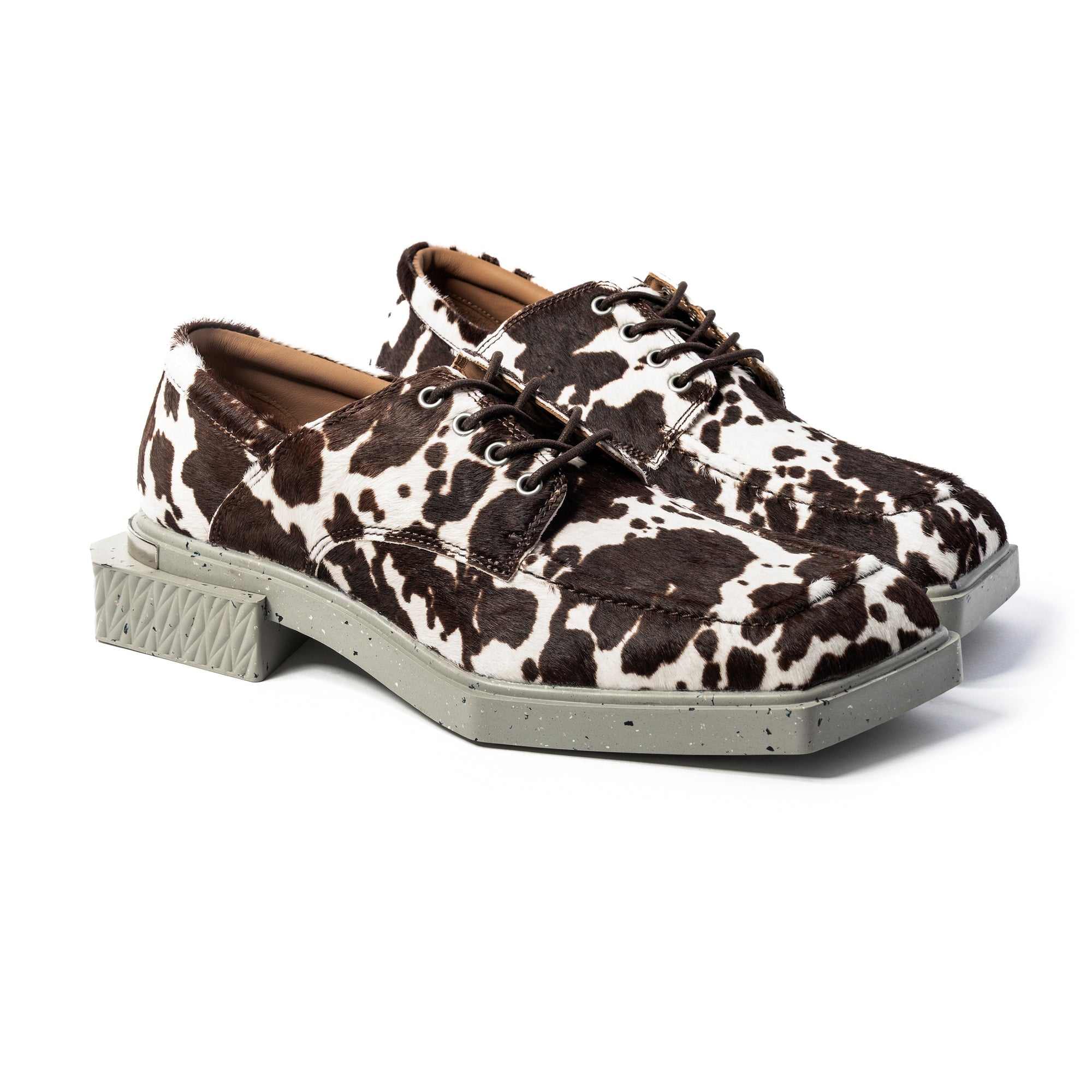 ADIEU BEING Leather Shoes in MARBLE