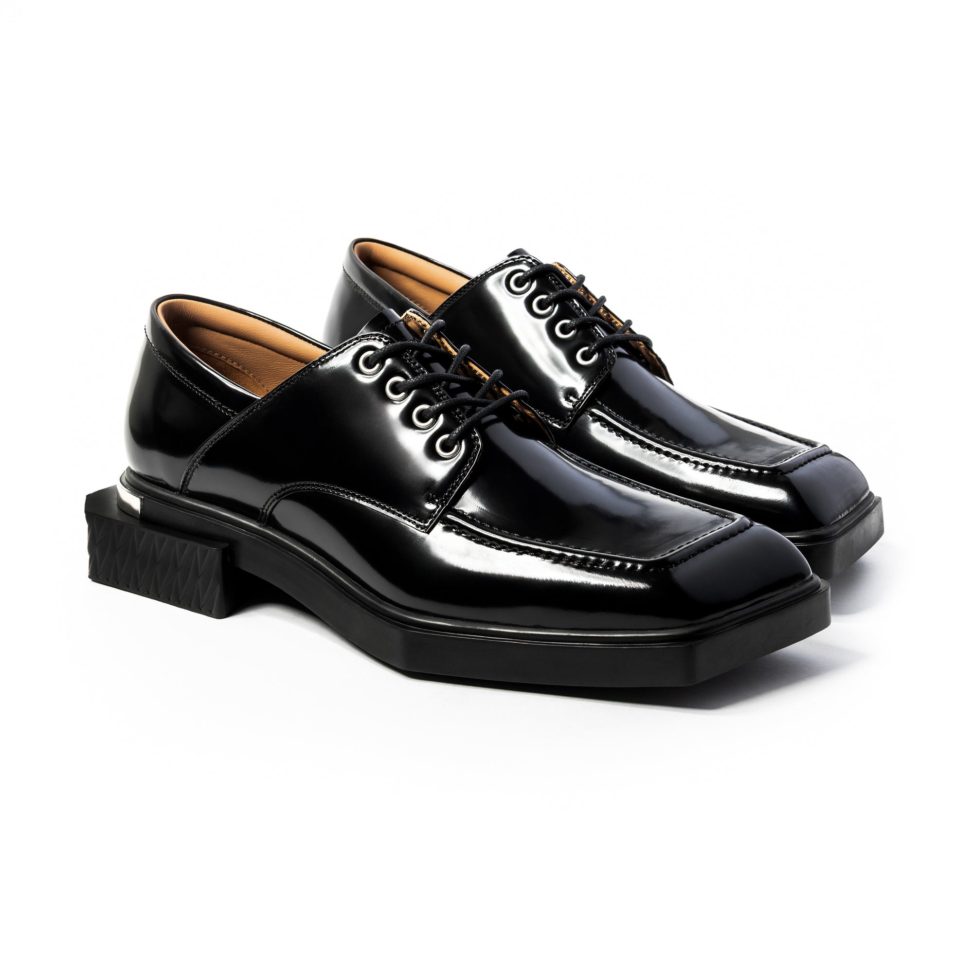 ADIEU BEING Leather Shoes in GRAPHITE