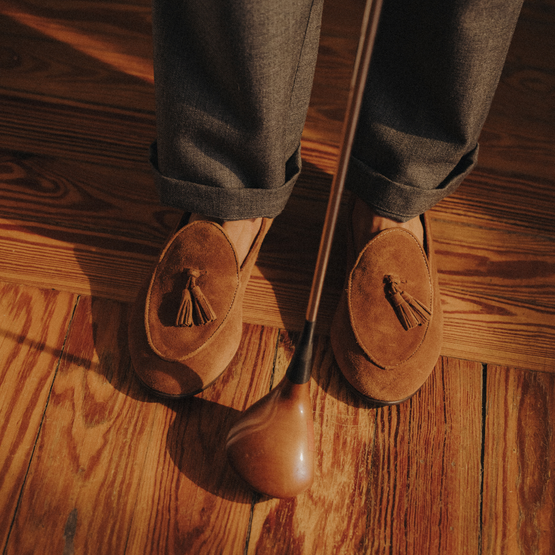 Men's Chestnut Suede Tassel Loafer