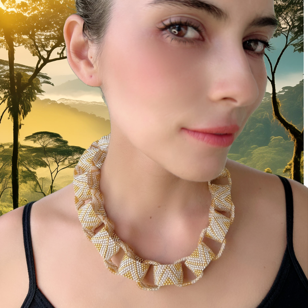 WORK OF THE BEADS LINK NECKLACES