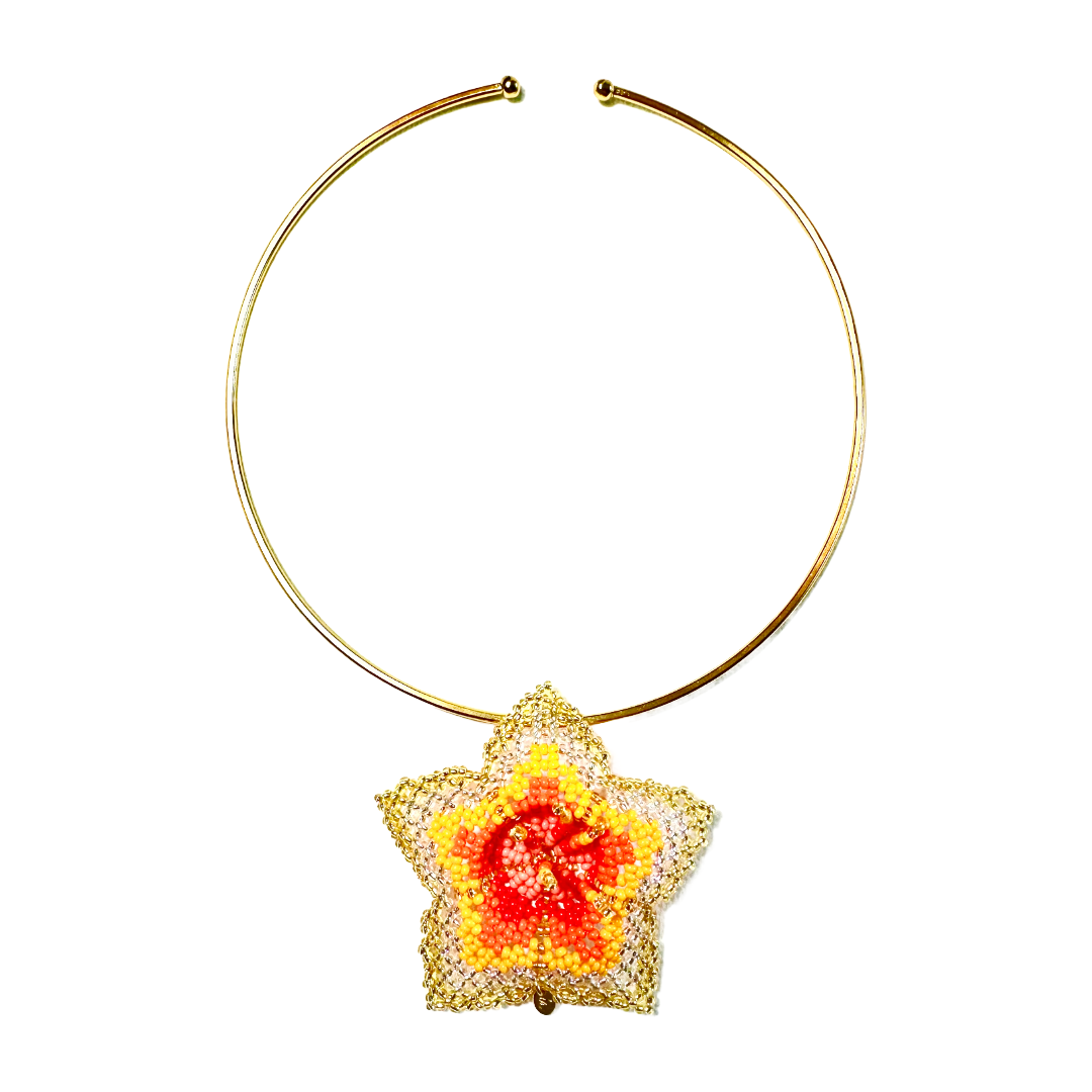 WORK OF THE BEADS CHOCKER  FLOWER STAR